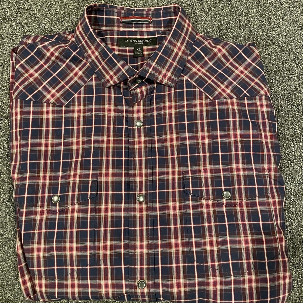 Banana Republic Slim Fit Casual Button Front XL